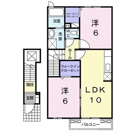 クローバー　ポンドＡの物件間取画像